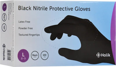 Nitril Examination Gloves Fără pulbere Negru 100buc