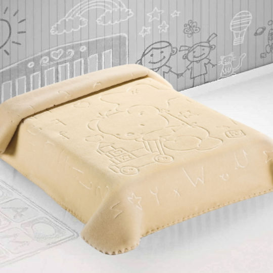 Adam Home Blanket Spanish Cot 521 Beige Beige 110x140cm
