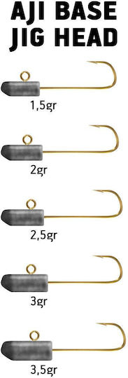 Reins Reins Aji Base Abjh Μολυβοκεφαλή Ψαρέματος Σετ 5τμχ No6 1.5gr