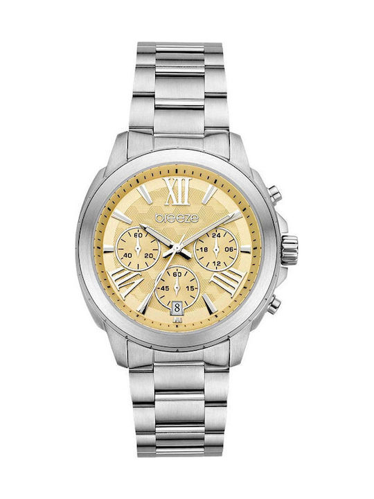 Breeze Women's Watch Chronograph with Silver Me...