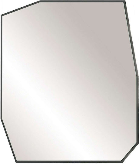 Hanah Home Quartz Καθρέπτης Τοίχου Ασύμμετρος με Μαύρο Ξύλινο Πλαίσιο 70x60cm