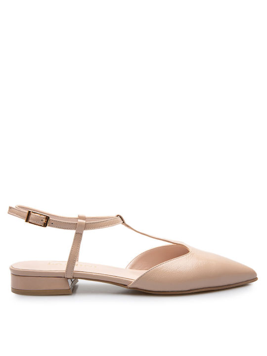 Labrini Damen Ballerinas aus Lackleder in Rosa Farbe