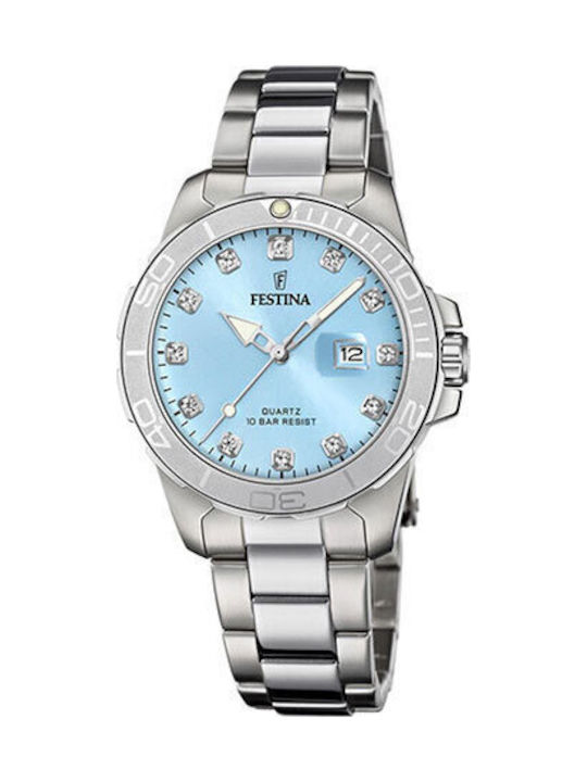 Festina Γυναικείο Ρολόι 34.5mm Μπαταρίας με Αση...