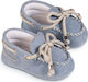 Babywalker Light Blue Baptism Soft Sole Moccasins