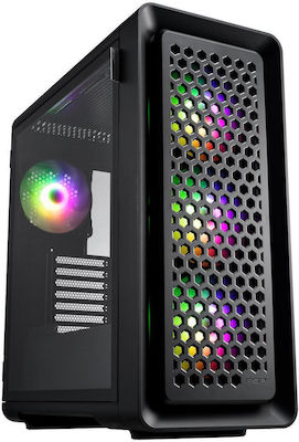 FSP/Fortron CUT593 Ultra-Turm Computergehäuse mit RGB-Beleuchtung Schwarz