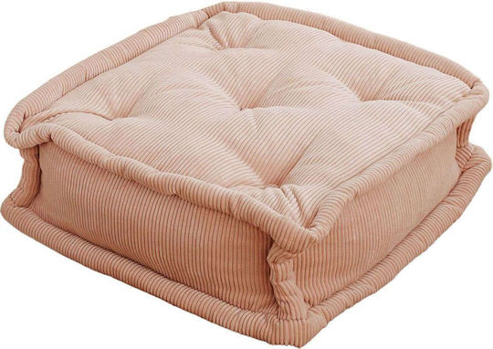 Πουφ Μαξιλάρα Αδιάβροχη Biskuvi Pink 55x55x16cm