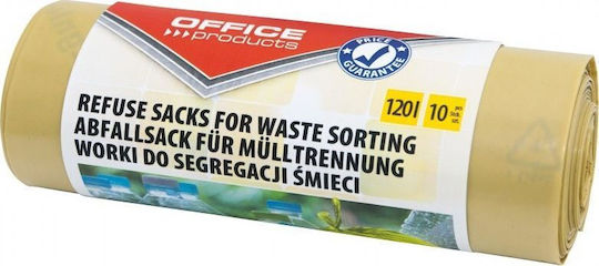 Office Products Trash Bags for the Garden Capacity 120lt 10pcs Yellow
