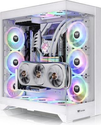 Thermaltake CTE E600 MX Gaming Midi-Turm Computergehäuse mit RGB-Beleuchtung Snow