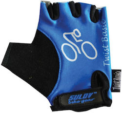 Sulov Kids Cycling Gloves with Gel Blue