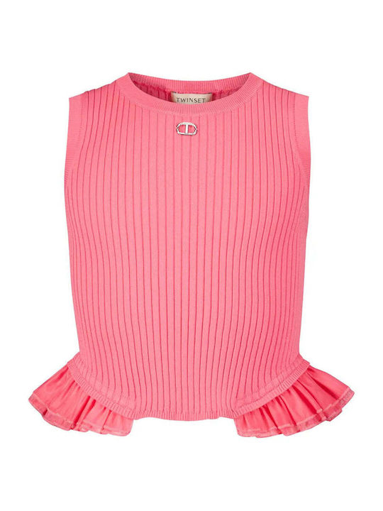 Twinset Kids Blouse Sleeveless Pink