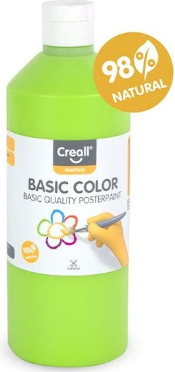 Creall Basic Tempera Farben Light Green 14 in Flasche 500ml 1Stück