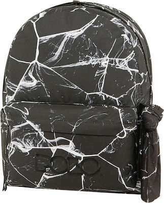 Polo Original Double Scarf Σχολική Τσάντα Πλάτης Γυμνασίου - Λυκείου σε Μαύρο χρώμα 2024