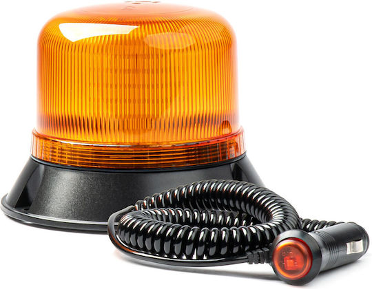 AMiO Φάρος Αυτοκινήτου LED 12 / 24V 11.5cm με Πορτοκαλί Φωτισμό