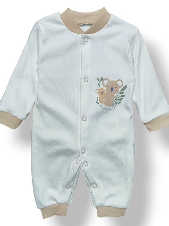 Babydom Babystrampler Langärmliges Ecru