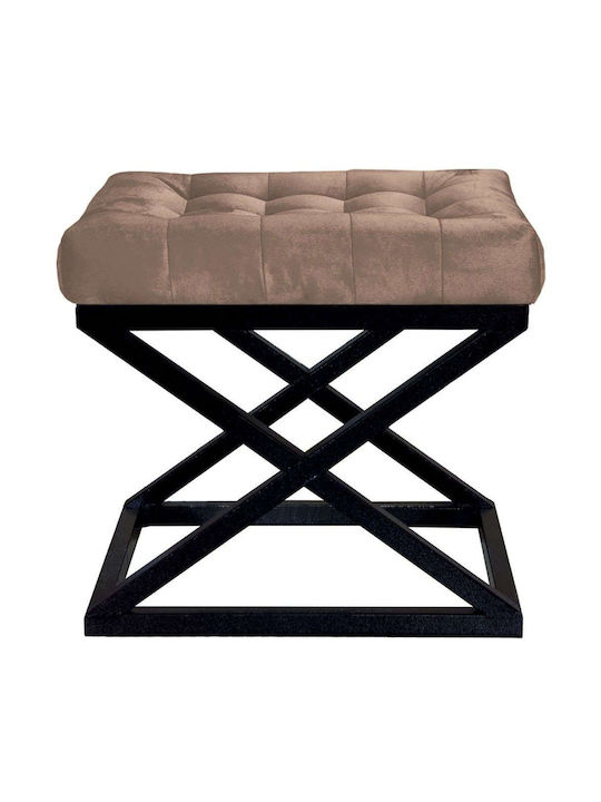 Stool For Living Room Metallic Capraz Babyface Black-brown 50x40x42cm