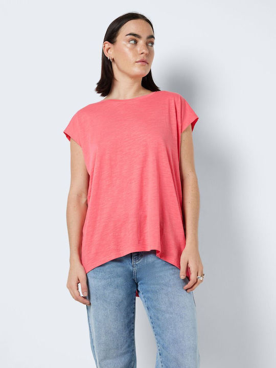 Noisy May Women's Oversized T-shirt Coral