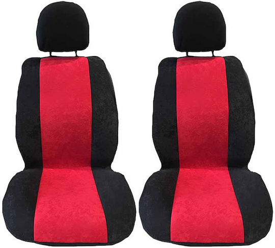 Auto Gs Car Seat Back 2pcs Alcantara Red