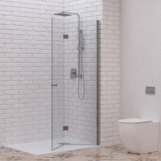 Karag S 7 Shower Screen for Shower with Foldable Door 60x200cm Clear Glass Chrome