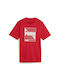 Puma Men's Short Sleeve T-shirt Red