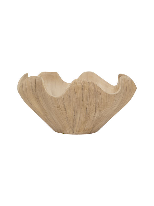 Urban Nature Culture Amsterdam Decorative Bowl Wooden Beige 35x35x17cm