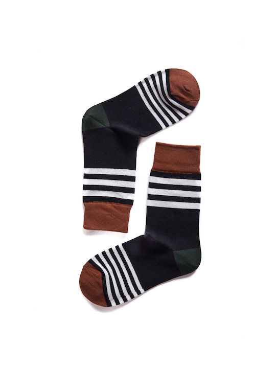 Comfort Damen Gemusterte Socken Schwarz 1Pack