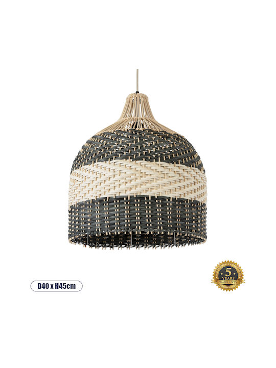 GloboStar Barbados Ceiling Light Beige Boho Grid with E27 Socket 40x40x45cm