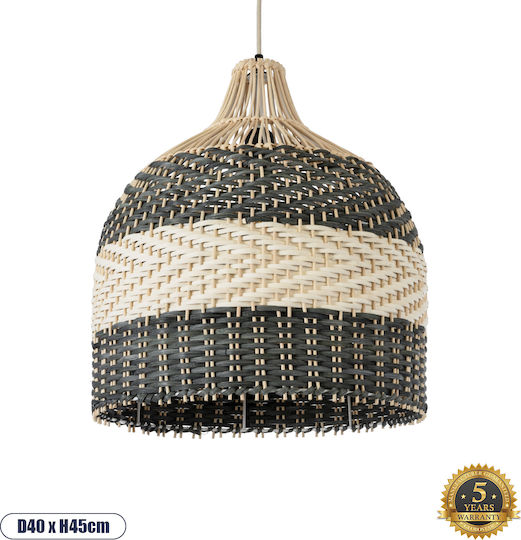 GloboStar Barbados Ceiling Light Beige Boho Grid with E27 Socket 40x40x45cm