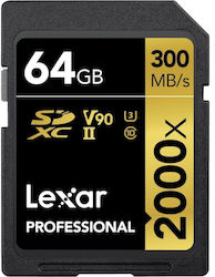 Lexar Professional 2000x SDXC 64GB Klasse 10 U3 V90 UHS-II