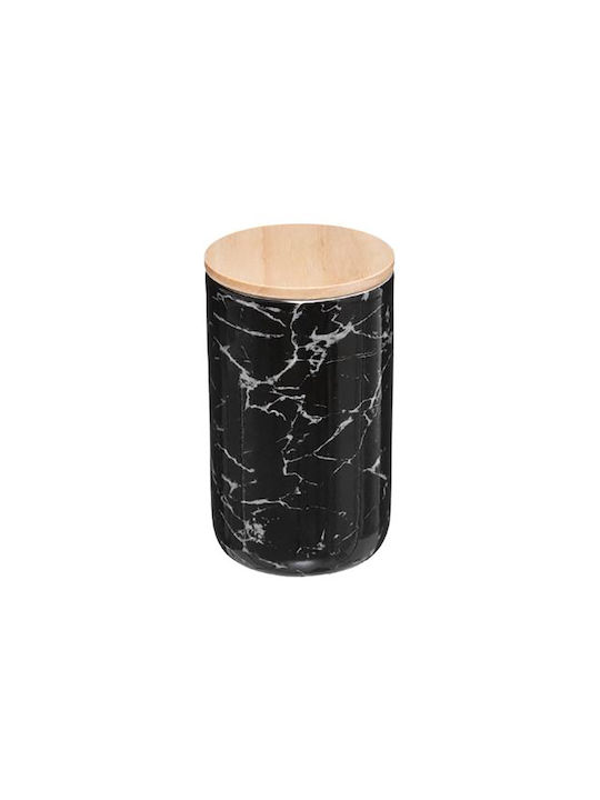 Atmosphera General Use Glass Jar with Lid Black 1 Piece 169237B