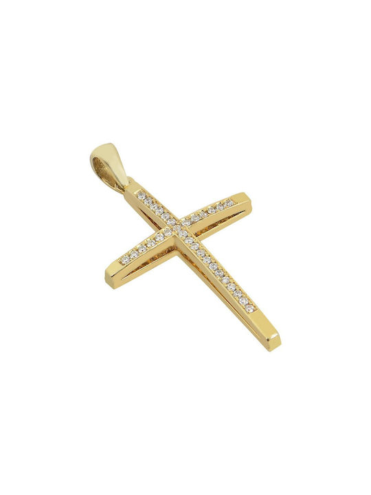 Damen Gold Kreuz 14K