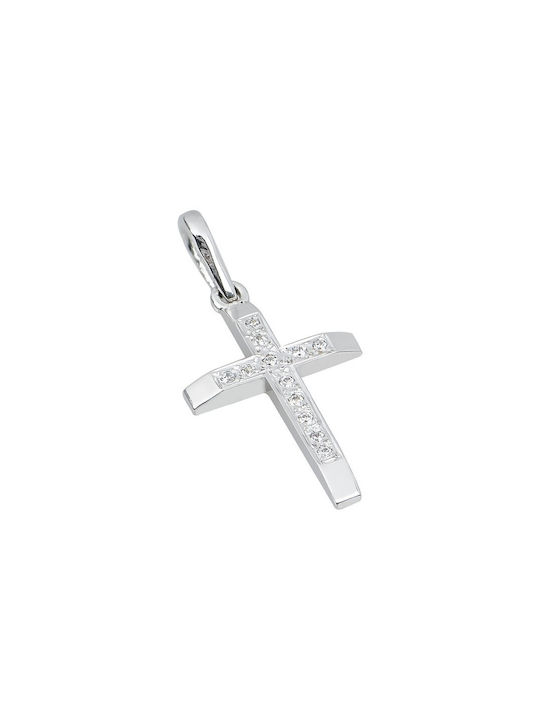 Women's White Gold Cross 14K