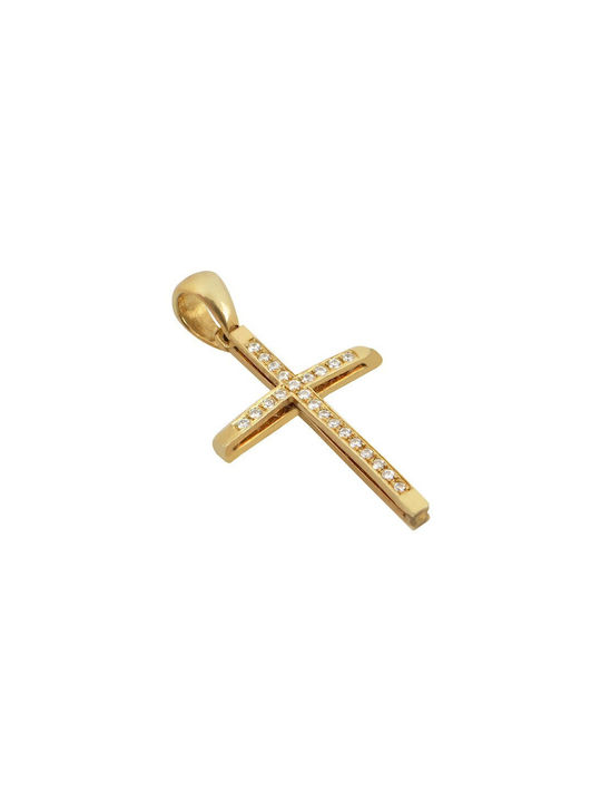 Damen Gold Kreuz 14K