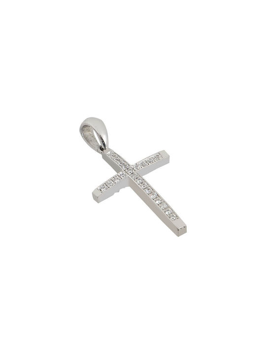 Women's White Gold Cross 14K