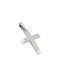 Men's White Gold Cross 14K