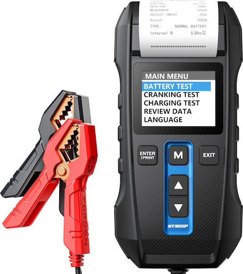Topdon TD-BT300P Αναλογικό Battery Tester με Κροκοδειλάκια