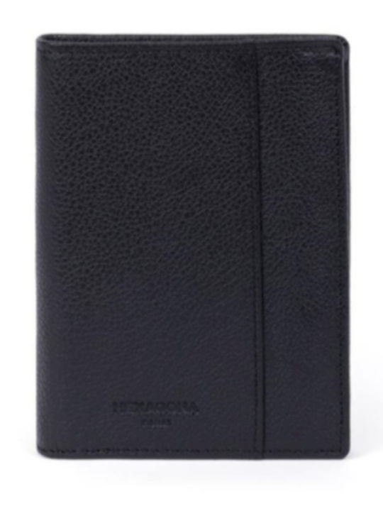 Hexagona Leather Men's Wallet Classic Black