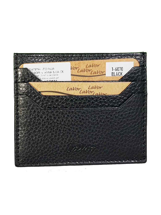 Lavor Leather Men's Wallet Cards with RFID Black