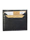 Leather Men's Wallet Cards with RFID Black
