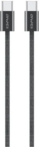Awei USB 2.0 Cable USB-C male - USB-C Μαύρο 1m TS04224-1
