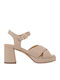 Ritzy75 Rae Leather Sandals Beige