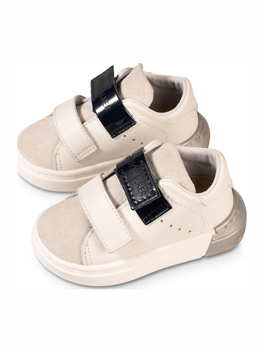 Babywalker Βαπτιστικά Sneakers Λευκό-Μπλε-Γκρι