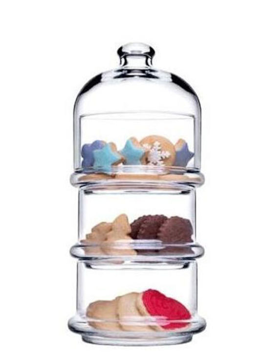 Espiel Villa Patisserie Γυάλινη Εταζέρα Διάφανη Ø26xY26cm Π26xΜ26xΥ26cm 6τμχ