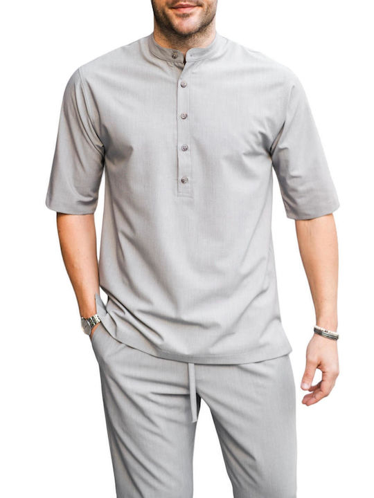 Vittorio Artist Mare Short Sleeve Grey Blouse