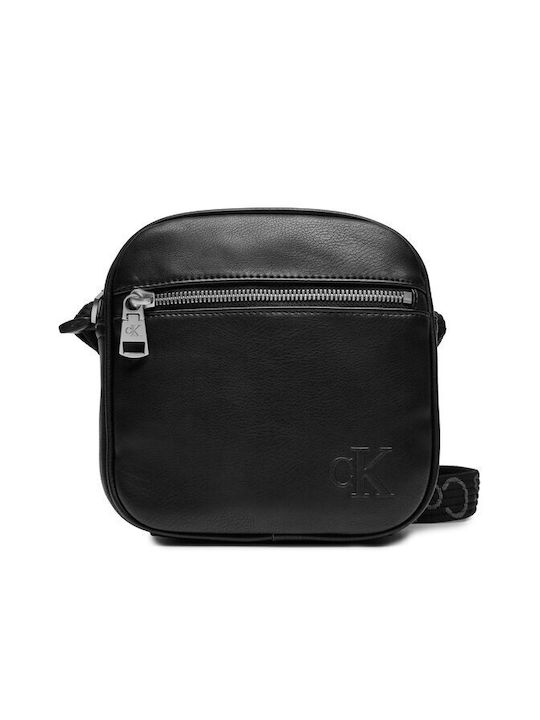 Calvin Klein Piele Geantă pentru bărbați Umăr / Crossbody Neagră