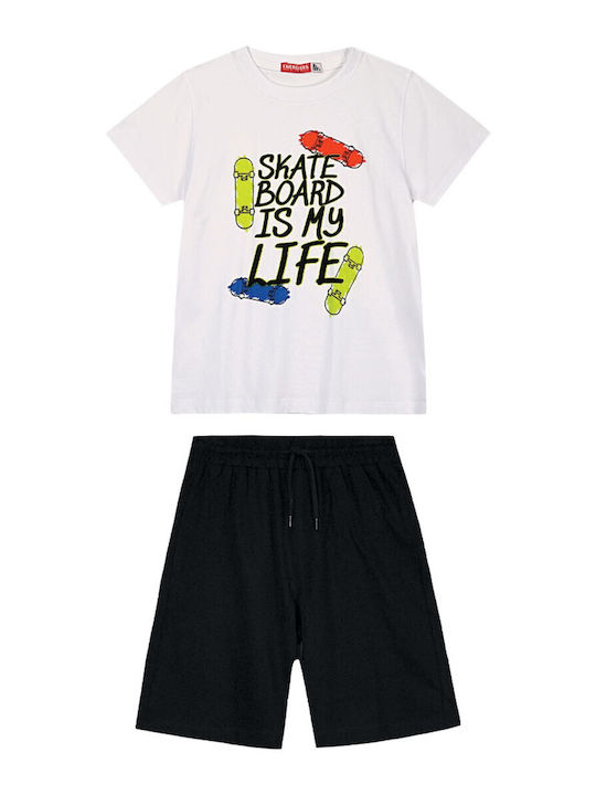 Kids' Set with Shorts Summer 2pcs White
