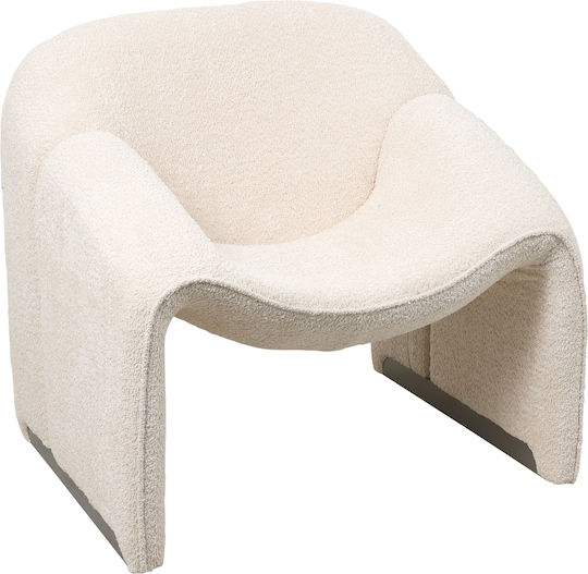 Πολυθρόνα Spiner 81x64x74cm Εκρού Πολυθρόνα Spiner 81x64x74cm Εκρού