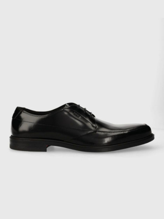 Hugo Men's Leather Dress Shoes Black