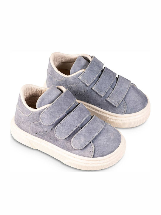 Babywalker Light Blue Baptism Leather Sneakers