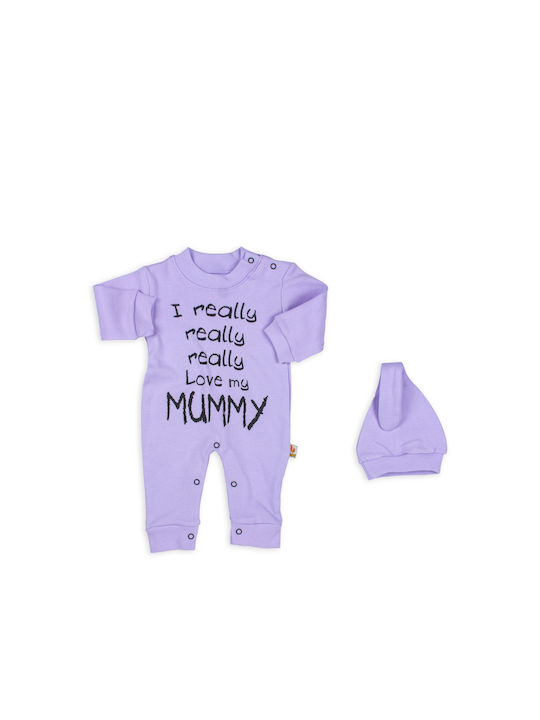 Poki Baby Bodysuit Set with Hat