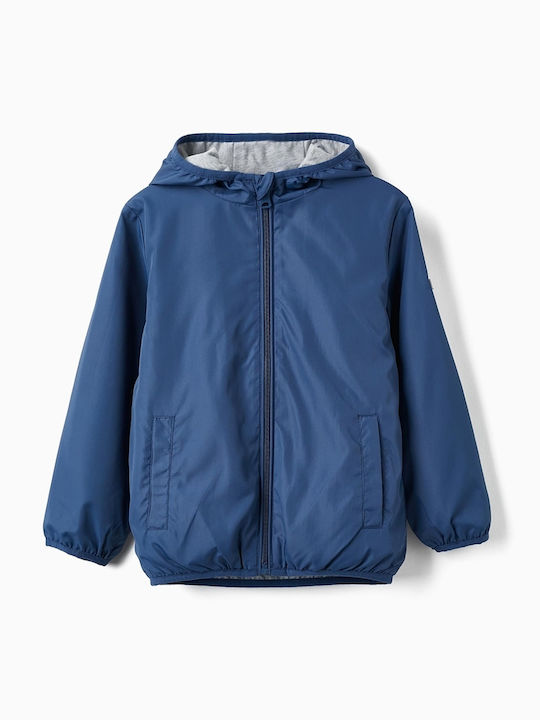 Zippy Παιδικό Casual Μπουφάν Blue Grey